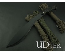 Honeycomb handle 116-2 black fixed blade knife no logo machete UDTEK10112